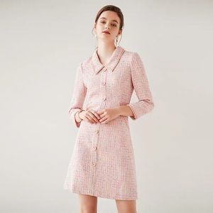 Pink Tweed Dress